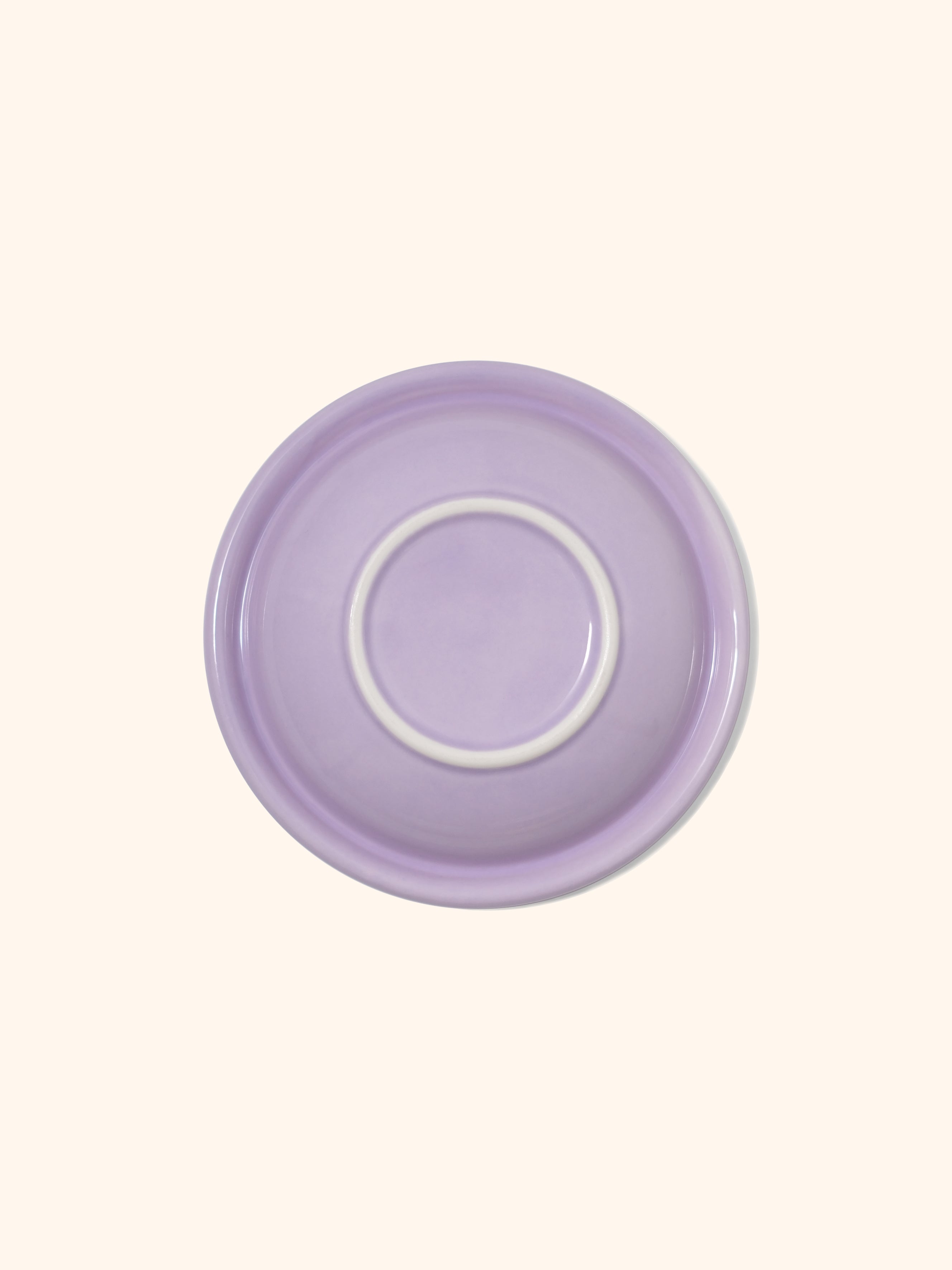 HALO Handmade Shallow Ceramic Pet Bowl - Mallow