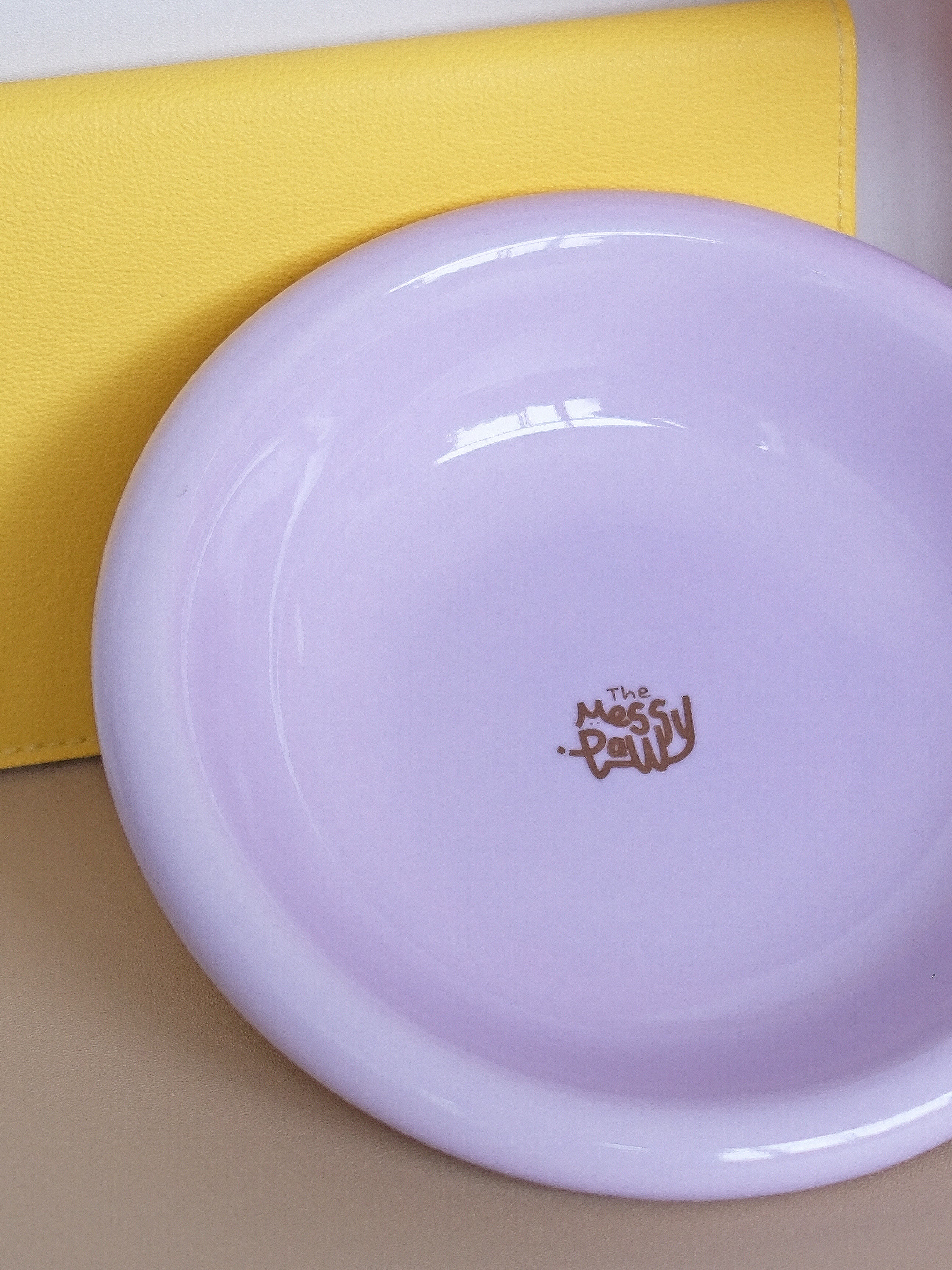 HALO Handmade Shallow Ceramic Pet Bowl - Mallow