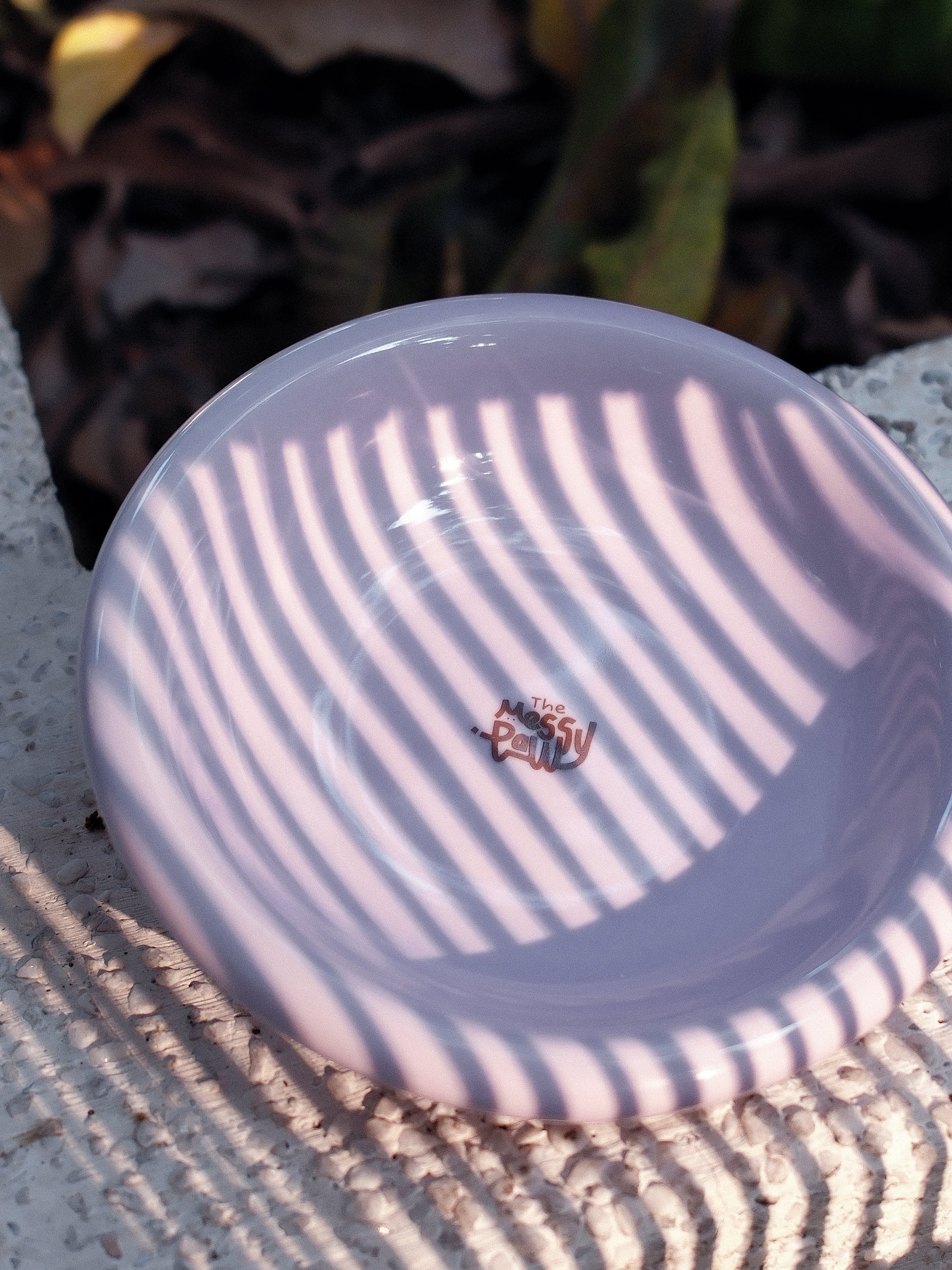 HALO Handmade Shallow Ceramic Pet Bowl - Mallow