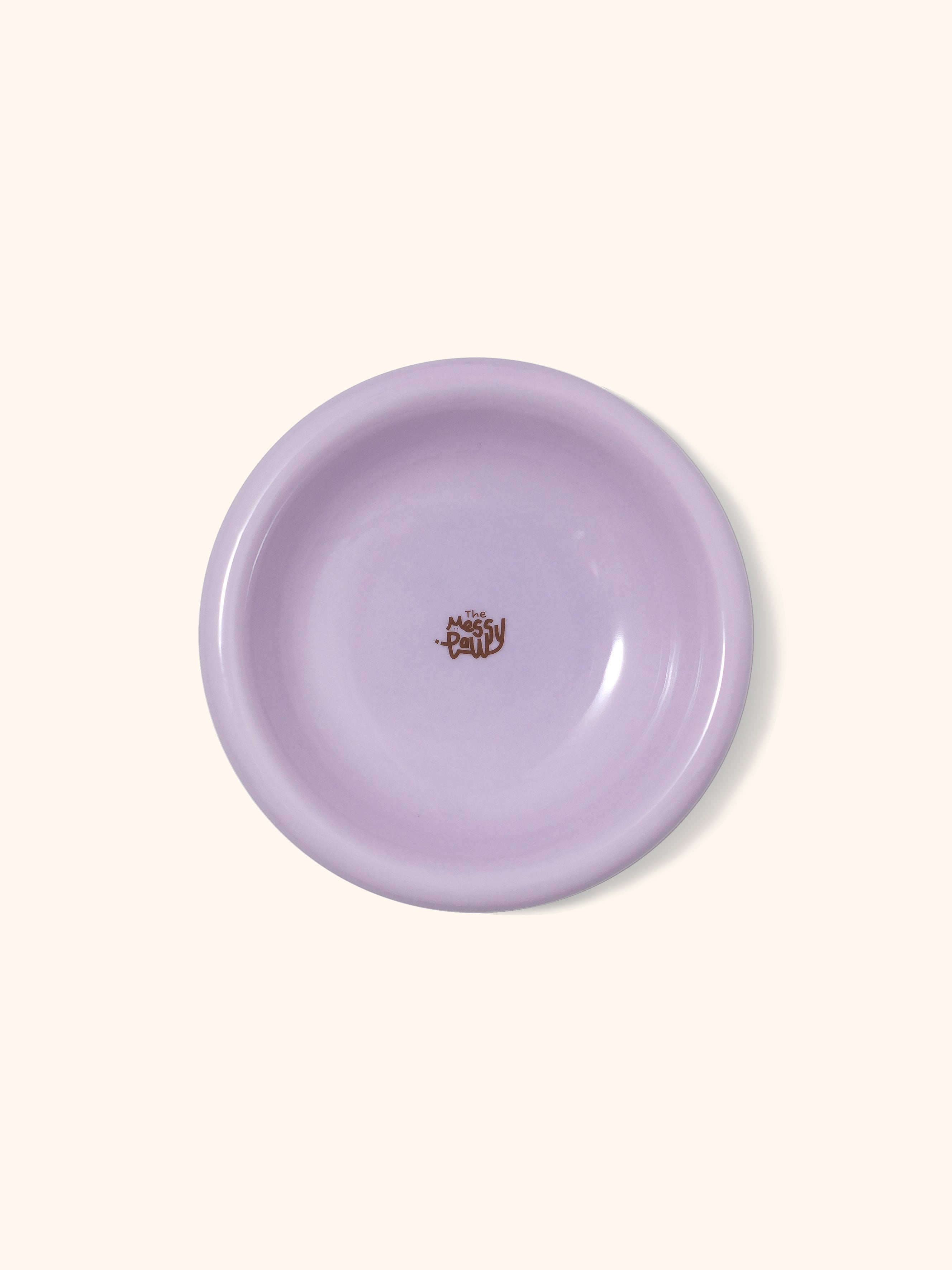 HALO Handmade Shallow Ceramic Pet Bowl - Mallow