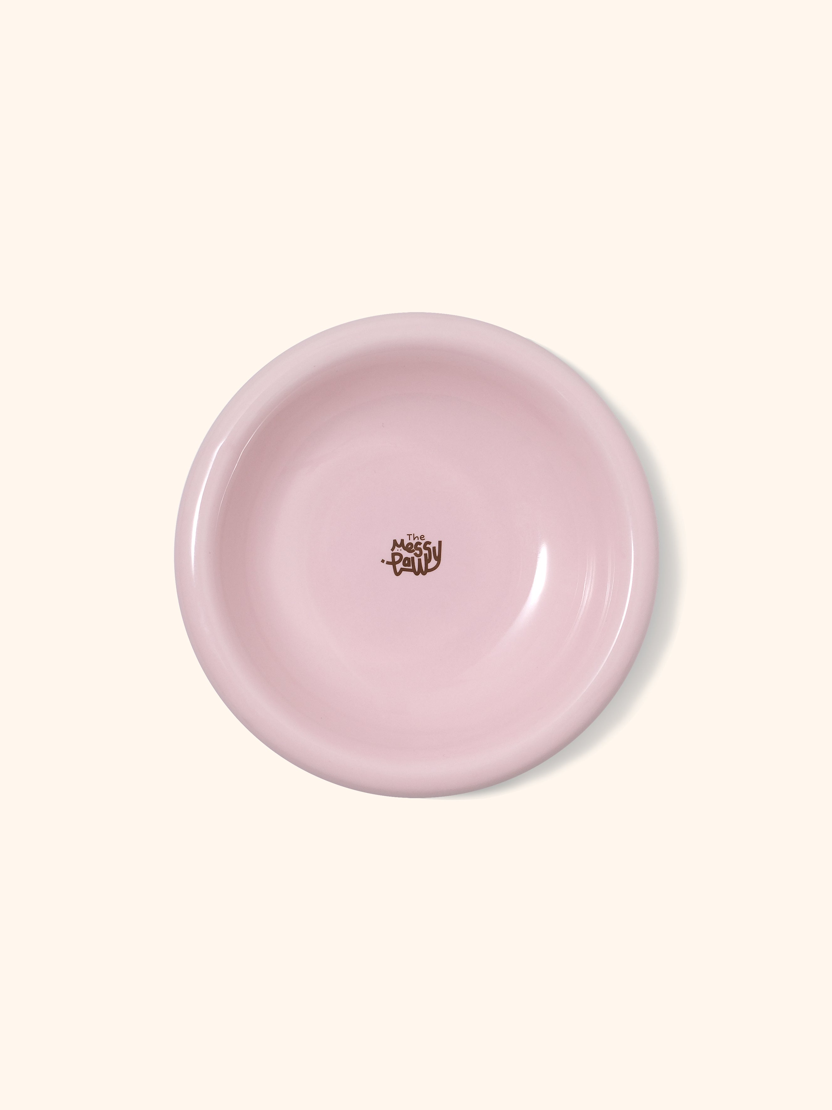 HALO Handmade Shallow Ceramic Pet Bowl - Sakura