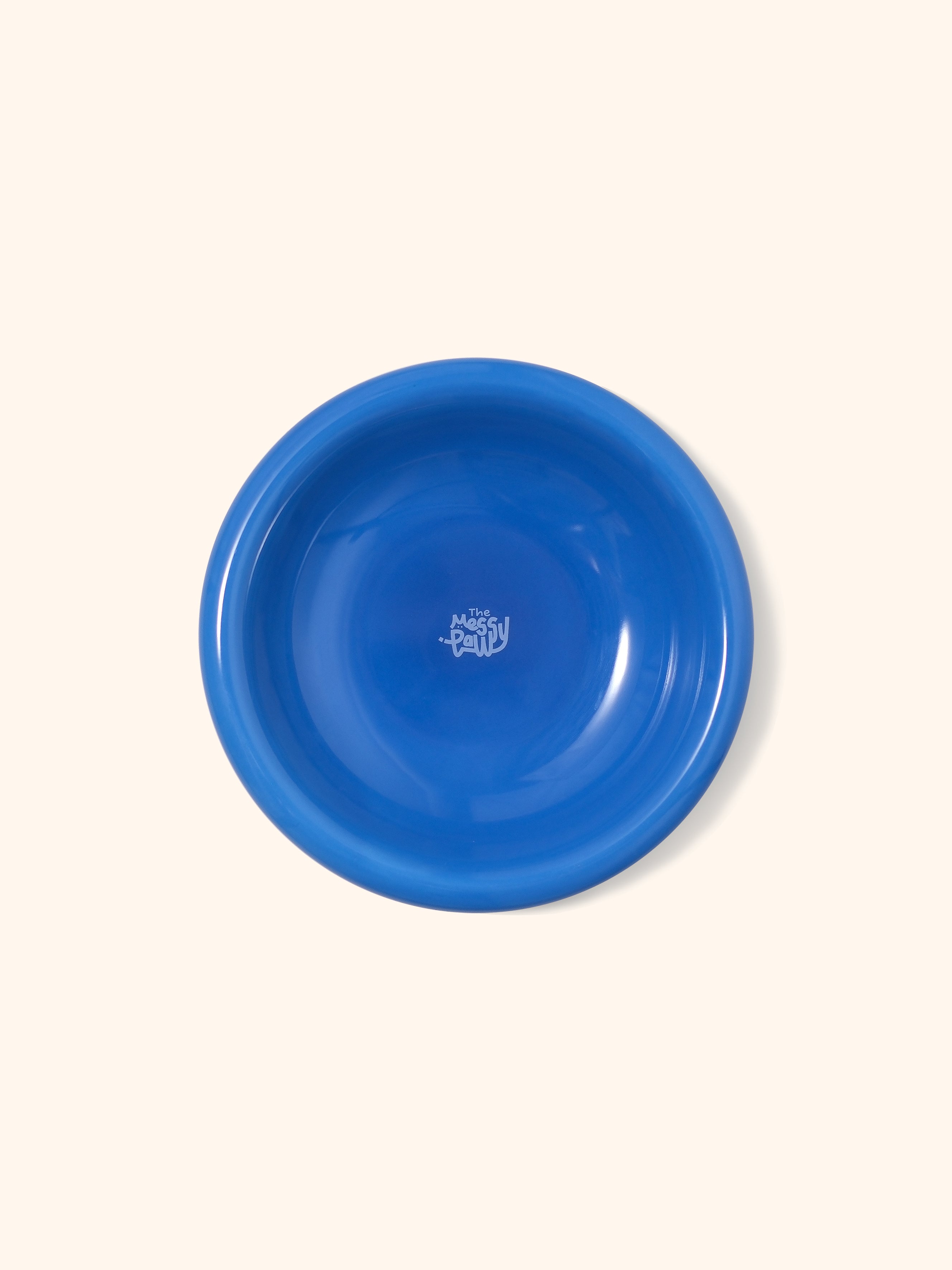 HALO Handmade Shallow Ceramic Pet Bowl - Indigo
